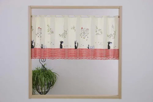 Miniatura 3 de Studio Ghibuli Kiki's Delivery Service Cafe Curtain Walking Jiji Made in Japan