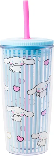 Miniatura 11 de Silver Buffalo Hello Kitty Globos de Corazón Vaso Térmico de Acero Inoxidable de Doble Pared con Pajilla, 22 Onzas Globos de corazón de Hello Kitty