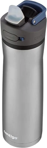 Miniatura 23 de Contigo Ashland 2.0 - Botella de agua a prueba de fugas con bloqueo de tapa y popote inclinado, apta para lavavajillas, tapa intercambiable, 24 Azul