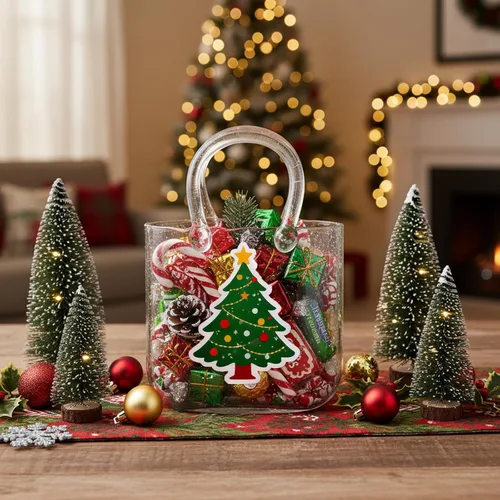 Miniatura 5 de Fixwal Jarrón de Bolso de Vidrio para Flores, Jarrones Transparentes con Asa en Forma de Bolso, Jarrones Decorativos Únicos y Lindos