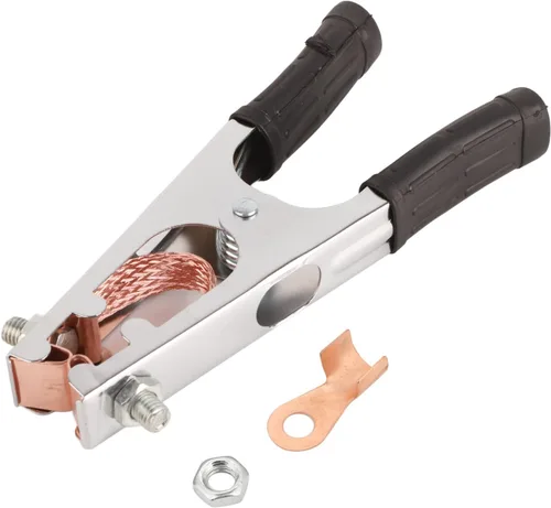 Jeanoko Abrazadera de tierra 500A soldadura de cobre galvanizado Clip de tierra de soldadura de tierra abrazadera de tierra de soldadura por arco