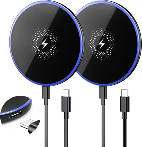 Cargador inalámbrico 2 unidades de 6 pies 15 W Samsung cargador inalámbrico magnético almohadilla de carga rápida para Samsung Galaxy S25 Ultra/S24