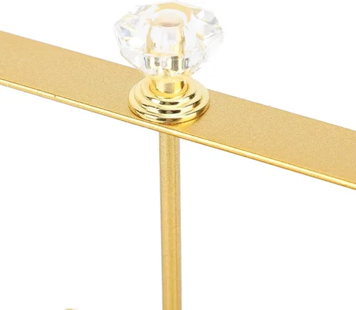 Miniatura 9 de Napkin Holder for Table, Metal Napkin Dispenser with Lift Handle, Square Paper Holder for Restaurant Hotel Farmhouse Party (Gold)