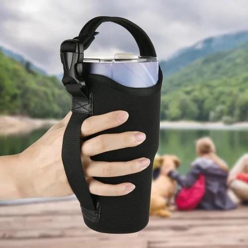 Miniatura 4 de Beautyflier Bolsa de neopreno 3 en 1 compatible con vaso de acero inoxidable YETI Rambler/Stanley IceFlow de 30 onzas, portavasos aislado