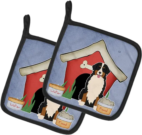 Miniatura 23 de Caroline's Treasures BB2894PTHD Dog House Collection Chow Chow Chow - Par de soportes para ollas, 7.5HX7.5W, multicolor 4-Azul