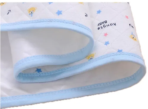 Miniatura 3 de 3 piezas Paquete Monvecle Almohadillas Cambiadoras de Pañal de Algodón para Bebé Impermeables Lavables Revestimientos de Pañales