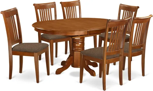 Miniatura 9 de East West Furniture AVPO5-OAK-C - Juego de mesa de cocina de 5 piezas para 4 personas, incluye una mesa de comedor ovalada con hoja de mariposa y 4