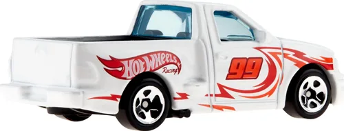 Miniatura 6 de Hot Wheels Paquete de 10, juego de 10 camiones de juguete a escala 1:64, mezcla de camionetas con licencia oficial y sin licencia, rescate o semi