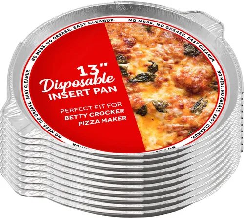 Miniatura 5 de 12" Pizza Oven Insert Pan (5-Pack) - Disposable Aluminum Liner for Countertop Pizza Makers, Fits Betty Crocker Pizza Maker, Piezano & More