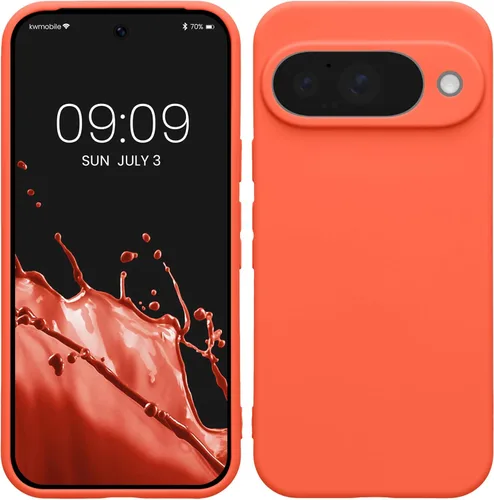 Miniatura 84 de kwmobile Funda compatible con Google Pixel 9 Pro - Funda protectora delgada de TPU para teléfono - Acabado mate suave - Negro mate
