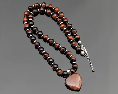 Miniatura 115 de Colgante de corazón de aventurina natural, Collar de cuentas de aventurina genuina, Collar de piedra verde, Collar de piedras preciosas, Cuentas