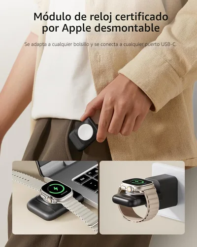 Miniatura 6 de ESR estación de carga inalámbrica 3 en 1, cargador certificado para Apple Watch, soporte de cargador MagSafe de 15W para iPhone, cargador