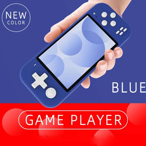 Miniatura 6 de Mini consola de juegos retro portátil X20, consola de juegos portátil de 4.3 pulgadas con joysticks, 2000 juegos integrados, descarga de juegos Azul
