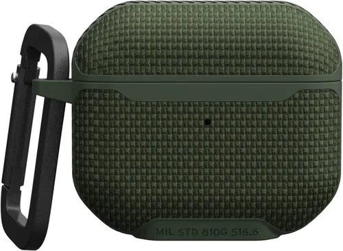 Miniatura 9 de UAG - Funda diseñada para AirPods (3ª generación 2021) Metropolis Ballistic ARMR Olive Drab, funda protectora resistente compatible con carga