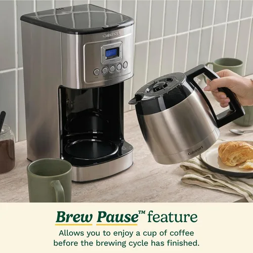 Miniatura 7 de Cuisinart - Cafetera programable de 12 tazas con jarra térmica DCC-3400P1, acero inoxidable