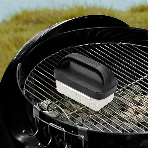 Miniatura 2 de Piedra pómez de limpieza – Bloque de ladrillos de mango resistente, limpiador de parrilla y fregador de plancha para condimento plano que no raya