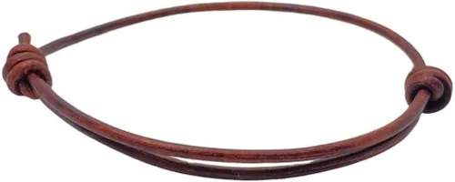 Miniatura 4 de Pulsera de cuero genuino para hombre de 0.059 in – Brazalete ajustable hecho a mano, pulsera de cuero minimalista para hombre, accesorios simples