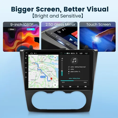 Miniatura 7 de [2G+64G] para Nissan Altima 2008-2012 Android 13 Estéreo de Coche de 9 Pulgadas con Pantalla Táctil HD, Radio con CarPlay Inalámbrico Android Auto