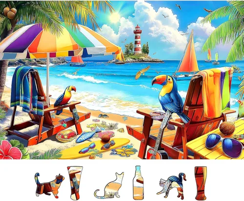 Miniatura 40 de MINIWAN Rompecabezas de 300 piezas de la Costa Amalfi, rompecabezas de alta calidad para adultos, estilo rústico, 17 x 11 pulgadas Premium Jigsaw