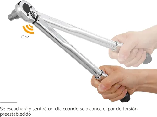 Miniatura 3 de Amazon Basics Llave dinamométrica de clic de accionamiento de 3/8 pulgadas - 15-80 ft.-lb, 20.4-108.5 Nm