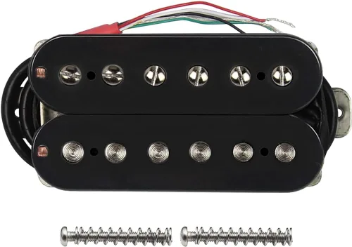 Miniatura 5 de FLEOR Pastillas de guitarra eléctrica Humbucker Cuello Alnico 5 Negras