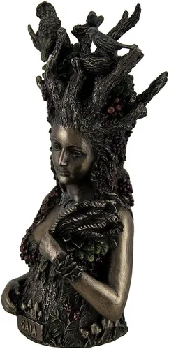 Miniatura 2 de Veronese Design Estatuas de resina Estatua de Gaia Madre griega Tierra Diosa y madre ancestral de toda la vida 4.75 x 9.75 x 4.25 pulgadas, bronce