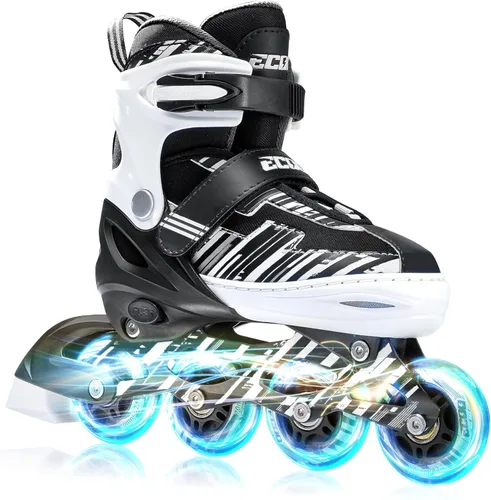 Miniatura 8 de Patines en línea ajustables para niños y niñas de 5-8 y 8-12 años con ruedas iluminadas, patines para niños de 4-12 años, patines para adolescentes
