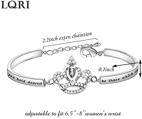 Miniatura 2 de LQRI Sweet 15 Gifts Girls Sweet 15 Jewelry Quinceañera Gift Princess Crown Bracelet May the Dreams You Hold Quearest Be those which come true