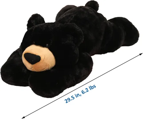 Miniatura 4 de Hronsa Animales de Peluche con Peso, Juguete de Animal de Peluche de Oso con Peso Lindo Cojín de Peluche de Oso Negro para Adultos Niños y Niñas