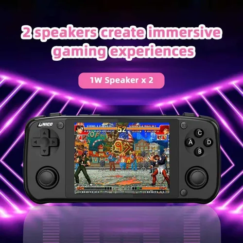 Miniatura 4 de Unico Handheld Game Console, Portable Pocket Player, Pre-Loaded 40 SNK Classic Games, Including King of Fighters, Metal Slug, etc., 4" IPS Screen