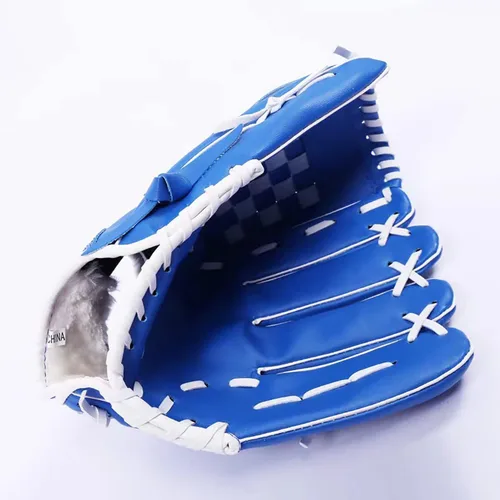 Miniatura 4 de WEILFYONK Guantes de béisbol de 9.5-12.5 pulgadas, guantes de sóftbol para entrenamiento y principiantes, sóftbol para jóvenes y principiantes, Azul