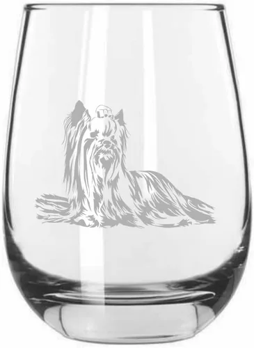 Miniatura 187 de Sakhalin Husky Dog - Copa de vino grabada personalizada de 15.25 onzas sin tallo