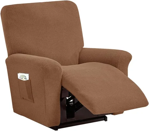 Miniatura 44 de vctops Fundas elásticas resistentes al agua, para sofá reclinable, suaves y lisas, con correa elástica antideslizante, protector de muebles