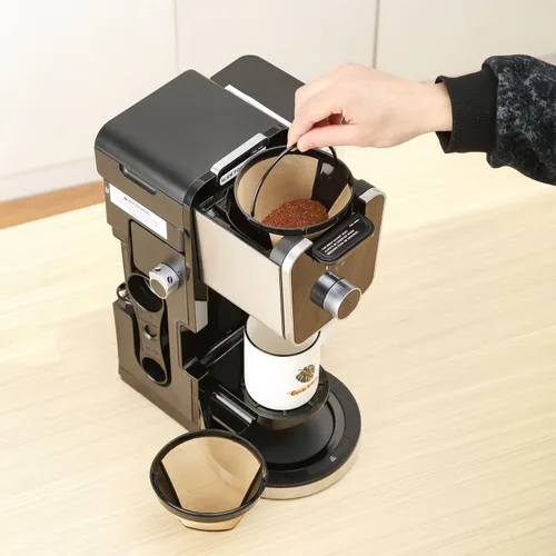Miniatura 6 de Filtros de café reutilizables de cono #4 de cesta de repuesto para máquinas de café Cuisinart (2 filtros reutilizables)