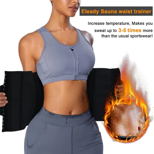 Miniatura 3 de Eleady Cinturón reductor de cintura para mujer, corsé adelgazante, moldeador de cuerpo, faja para sauna, banda de sudor, entrenamiento, fajas