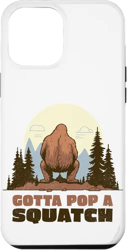 Miniatura 26 de Funda divertida para iPhone 16, diseño de Bigfoot Gotta Pop A Squatch Squat Poop Joke