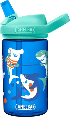 Miniatura 13 de CamelBak Eddy+ Kids Water Bottle with Bite Valve Straw, Leak‑Resistant Easy‑Sip Design for Everyday Hydration, 14oz Kids Monstruos de Skate