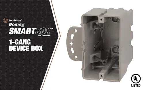 Miniatura 2 de Southwire MSBMMT1G Caja de dispositivo de montaje múltiple de 1 banda con profundidad ajustable; resistente 42 libras