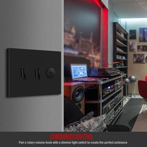 Miniatura 7 de ENERLITES - Placa de pared para interruptor de palanca triple sin tornillos, cubierta de interruptor de luz segura para niños, tamaño estándar de 3