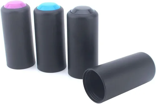 Púrpura 4 piezas a granel micrófono inalámbrico a granel batería tornillo en tapa/taza/cubierta micrófono cubierta para sistema de micrófono
