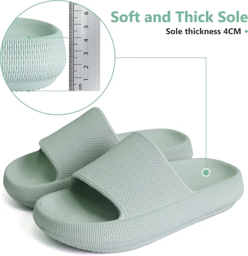 Miniatura 3 de Youecci Sandalias de nube para niños, sandalias de ducha, sandalias de baño, piscina, cómodas pantuflas de suela gruesa, zapatos de playa