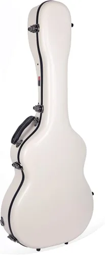 Miniatura 10 de Crossrock Funda de fibra de vidrio para guitarras acústicas 000/OM de 12 trastes, con compartimento para accesorios, correas de mochila, bloqueo