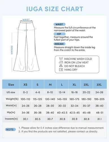 Miniatura 7 de IUGA Pantalones con forro polar para mujer, resistentes al agua, pantalones de senderismo para invierno, leggings acampanados con bolsillos, corte