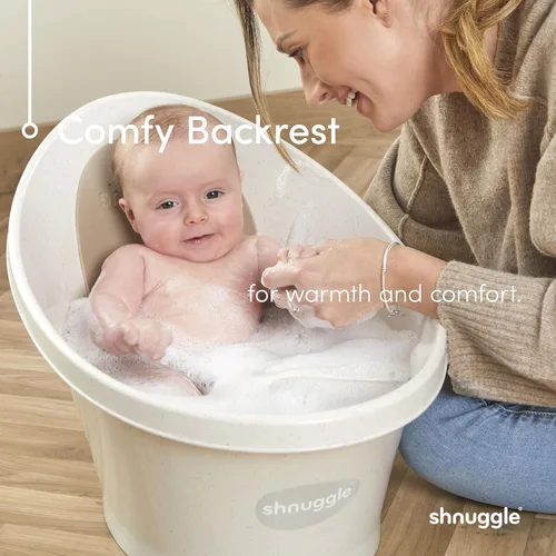 Miniatura 3 de Shnuggle Bañera para Bebé Recién Nacido Soporte Integrado y Respaldo Suave Adecuado desde Recién Nacido Soporte de Asiento de Baño Incluye