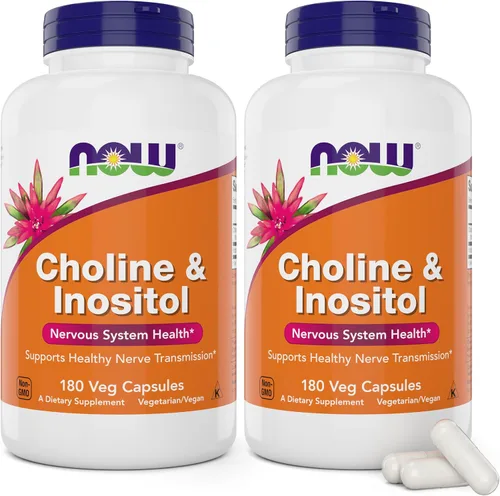 Miniatura 8 de Now Choline & Inositol, 180 Cápsulas Vegetarianas