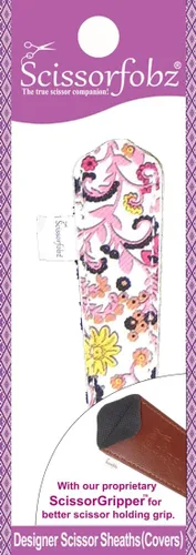 Miniatura 78 de Fundas protectoras para tijeras de diseñador, 4 unidades, tamaño surtido, diseño floral victoriano azul #4-304 Jardín floral victoriano azul