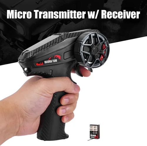Miniatura 5 de INJORA T6M 2.4GHz Micro Transmisor con Receptor Compacto T4DCM para 1/30 1/24 1/18 RC Car