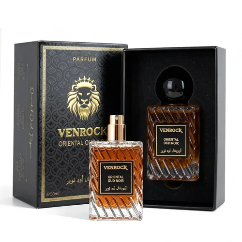 Venrock Oriental Oud Noir EDP Spray 1.7 fl oz – Perfume oriental Woody para hombre, aroma árabe de larga duración, premium para ocasiones especiales