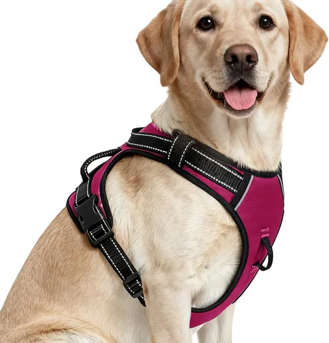 Miniatura 101 de Arnés para perro sin tirones, chaleco reflectante ajustable y acolchado para mascotas con asa de fácil control, fácil de llevar con nudo elegante