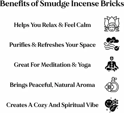 Miniatura 4 de Smudge - Juego de 45 ladrillos de incienso, Palo Santo, salvia blanca, sandalias Oudh para limpieza de energía negativa y protección, aromaterapia